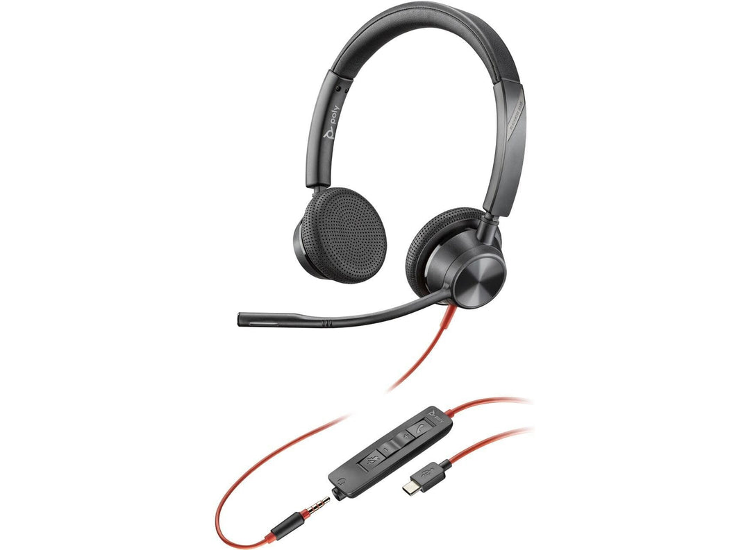Poly Headset Blackwire C3325 Stereo USB-C/A & 3,5 mm