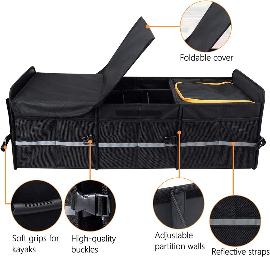 Kofferraum Organizer, Auto Kofferraum Organizer Mit Deckel, Zusammenklappbarer Kofferraumtasche, Aut