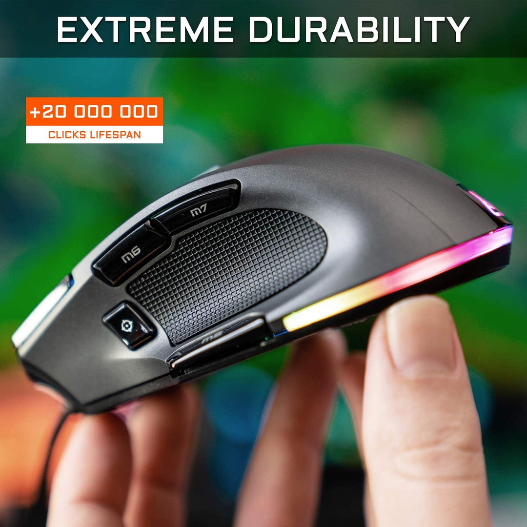 THE G-LAB Kult Nitrogen Neutron Hochpräzise kabelgebundene Gaming-Maus - Optischer Sensor mit 7200 D