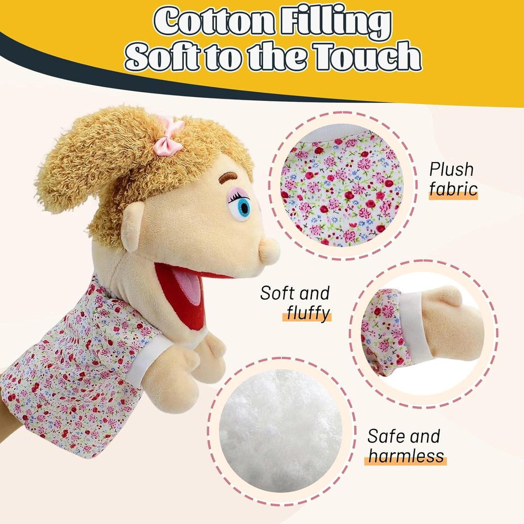 Handpuppen für Kinder Beweglichen Offenen Mündern, 12 Zoll Plüsch Handpuppe Plüschtier, Muppets Hand