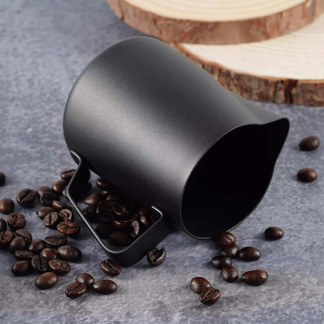900ML Edelstahl Milchkännchen Kit Milchaufschäumer Kännchen mit Messung Mark und Latte Art Stift Sch