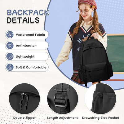 WEPLAN Schulrucksack Mädchen Jungen Rucksack Schule Teenager,Wasserdicht Rucksack School Bag,Schulra