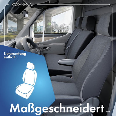 Walser Transporter Sitzbezüge Auto kompatibel mit VW T5, Einzelsitz hinten, Auto Sitzbezüge aus Stof