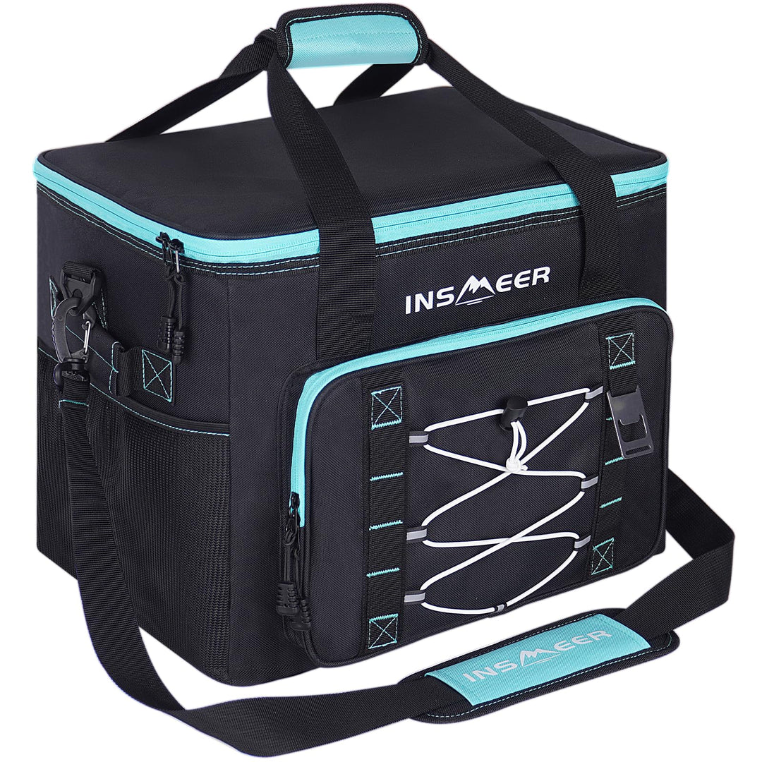 INSMEER Kühltasche 40L/60 Dosen Kühltaschen Grosse, Weiche Kühltasche Faltbar/Auslaufsicher, mit Fla