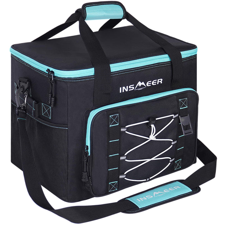 INSMEER Kühltasche 40L/60 Dosen Kühltaschen Grosse, Weiche Kühltasche Faltbar/Auslaufsicher, mit Fla