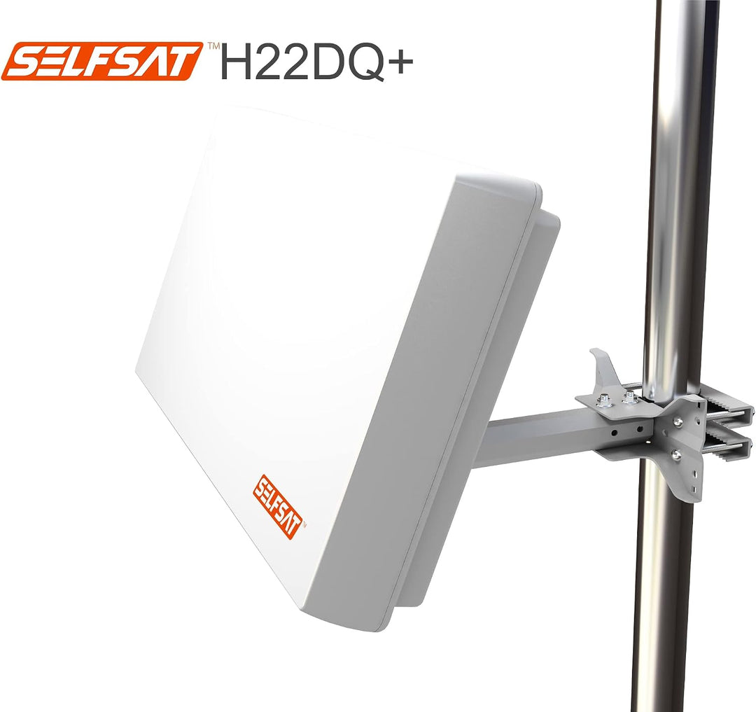 Selfsat H22DQ 12 TV Teilnehmer SAT Flachantenne Flat + Multischalter 5/12 Full HD 4K