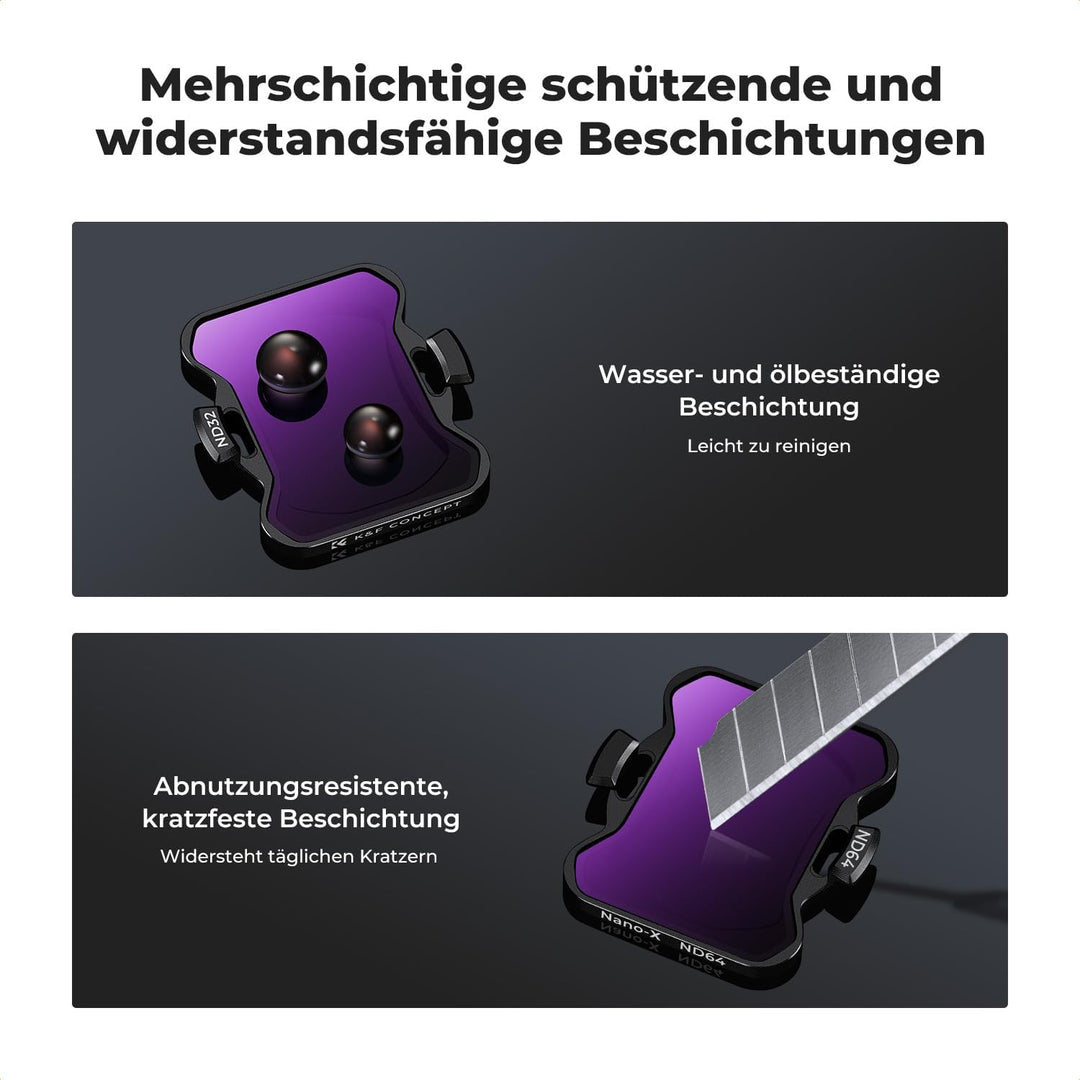 K&F CONCEPT Avata 2 ND Filter Set, ND8 ND16 ND32 ND64 Filter 4 Stück kompatibel mit DJI Avata 2 ND8+