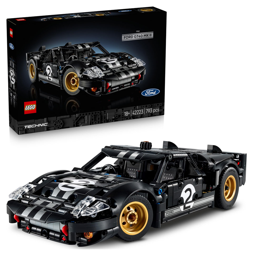 LEGO Technic 1966 Ford GT40 MKII Rennwagen - Bauset für Erwachsene - Modellauto zum Sammeln mit Lenk
