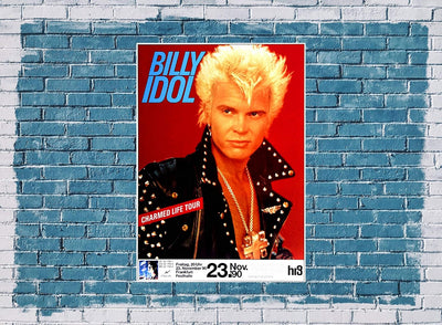 Billy Idol - Charmed Life, Frankfurt 1990 » Konzertplakat/Premium Poster | Live Konzert Veranstaltun