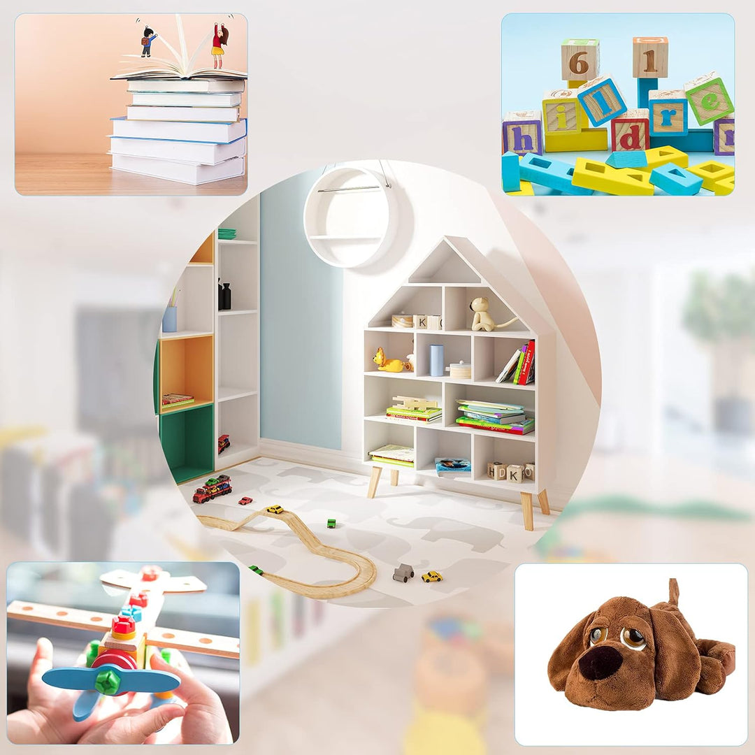 WOLTU Kinder Bücherregal Standregal Hausform Regal Kinderregal Aufbewahrungsregal für Kinder Kinderz