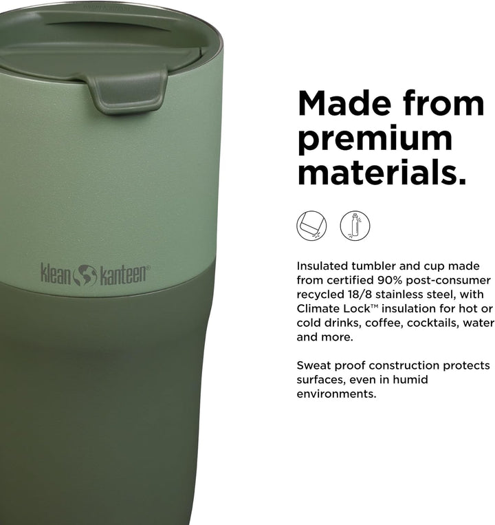 Klean Kanteen Rise Tumbler mit Flip Lid aus Edelstahl Sea Spray, 769ml, 1010222, Sea Spray