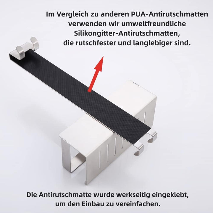 KigKog Duschablage zum Hängen, Duschregal mit Haken Gebürsteter Ohne Bohren Edelstahl, Duschkorb Hän