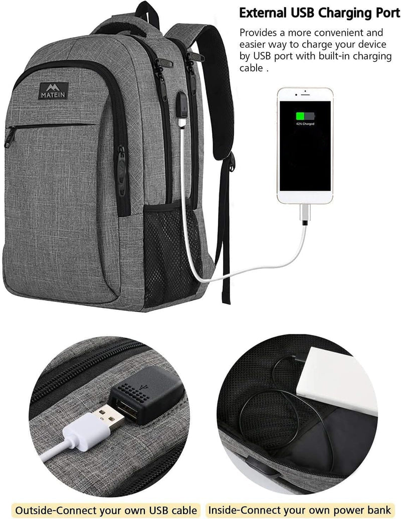 MATEIN Reise Laptop Rucksack 15.6 Zoll Multifunktion Notebook Laptoprucksack Business Arbeit Backpac