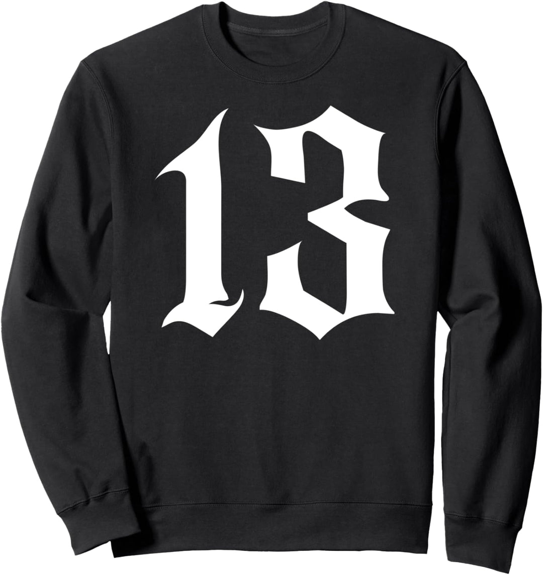 Alte englische Nummer 13 oder Dreizehn Sweatshirt