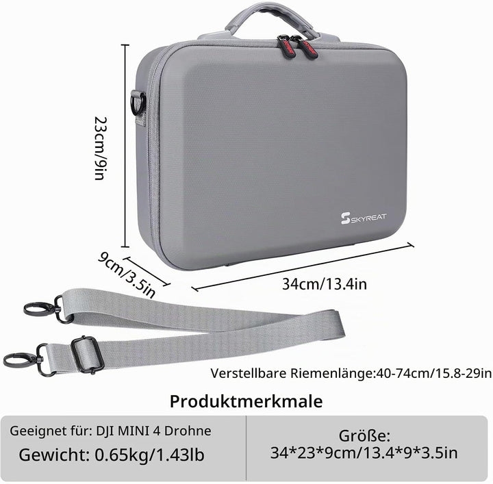 Skyreat Mini 4 Pro Tasche,Tragbarer Reisekoffer, kompakte Aufbewahrungs Tasche mit Tragegurt für DJI