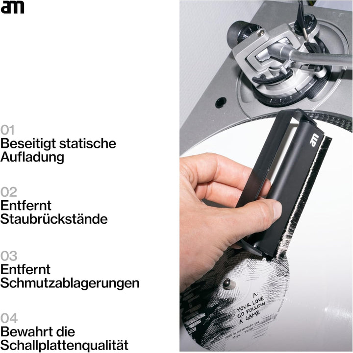 AM Clean Sound Record Cleaner Set - Schallplatten Reinigung und Pflege Kit - Vinyl LP Platten Reinig