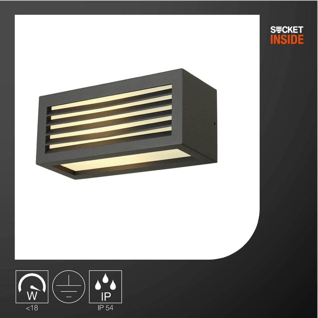 SLV BOX-L | LED Wandleuchte, Aussenbeleuchtung von Wänden, Wegen, Eingängen, LED Strahler, Wand-Lamp