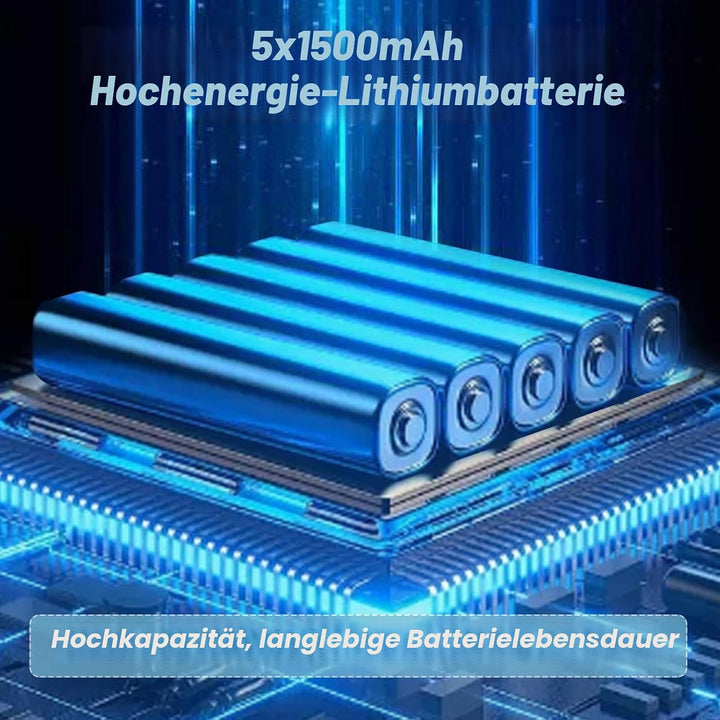Akku Fettpresse, 12000 PSI Elektrische Fettpresse Kit mit Akkus, 30cm Schlauch, LED-Licht, 4,9 oz/mi