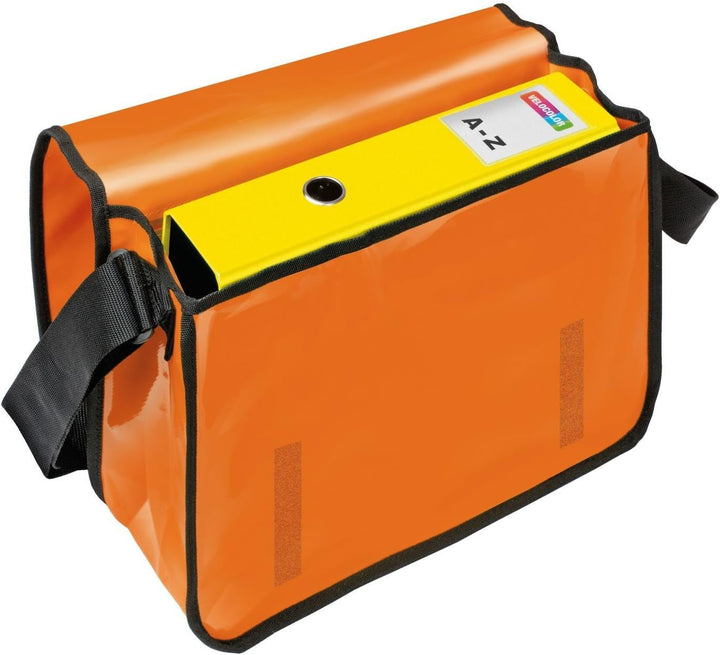 VELOFLEX - Umhängetasche VELOCOLOR aus LKW-Plane Orange | Mit Handyfach, 2 Stiftfächern, Einsteckfac
