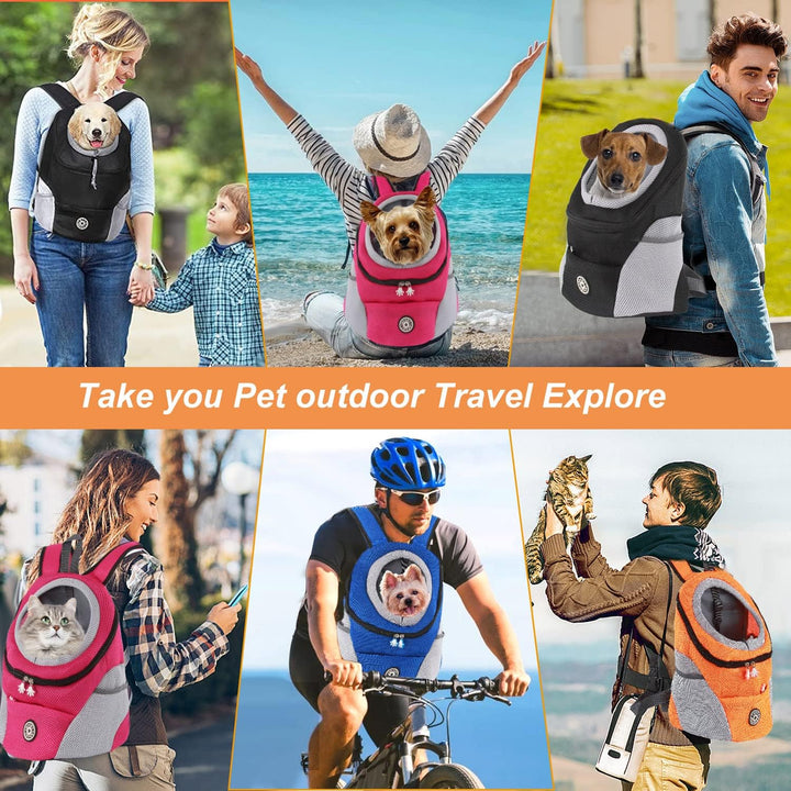 Hundetrage-Rucksack Welpentasche Kleine Haustier-Fronttasche mit Atmungsaktivem, Head-Out-Design, Wa