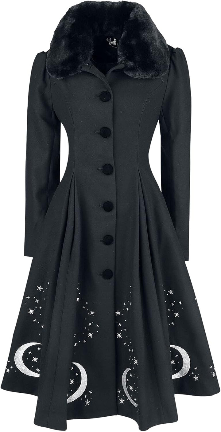 Hell Bunny Interstellar Coat Frauen Mantel schwarz Casual Wear, Rockabilly, Rockwear XS Schwarz, XS