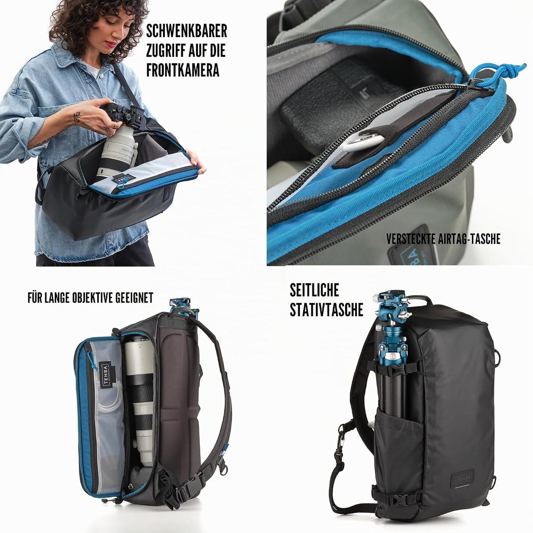 Tenba Solstice v2 Family v2 12L Sling Bag Tragetasche Schwarz, v2 12L Sling Bag Tragetasche Schwarz