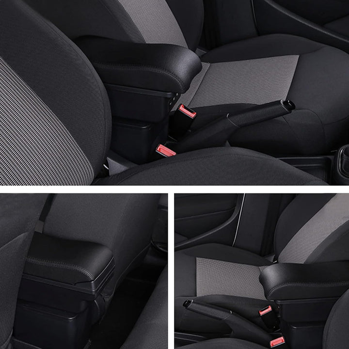 Auto Armlehne Kompatibel mit Golf 6 Mk6 2008-2013 Jetta Mk5 2006-2011 Vento Wagon 2009 2010 Doppelsc