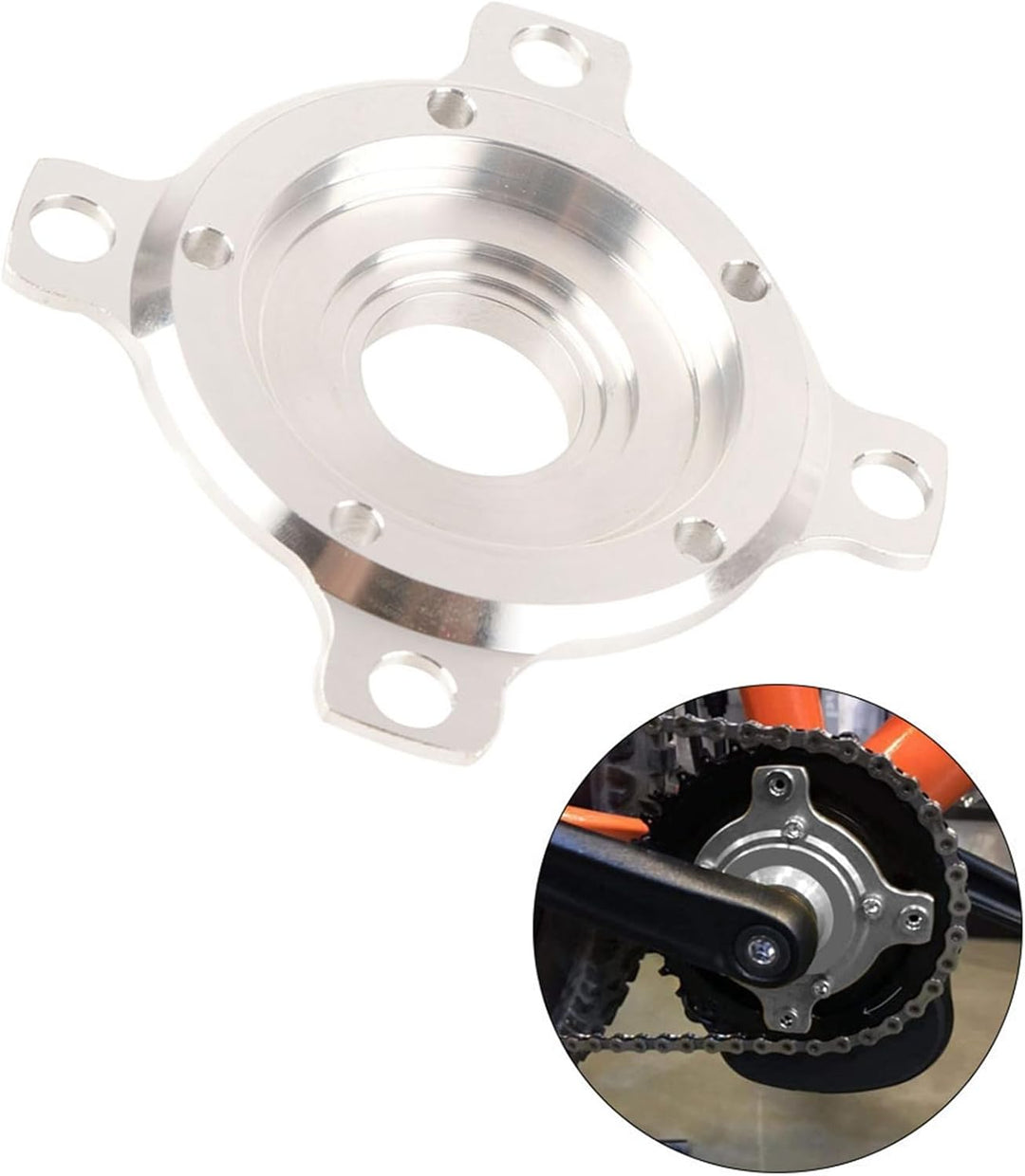 Weikeya Kettenblätter 104 BCD TSDZ2 Schmale Breite Kettenblatt Adapter Aluminium Kettenblatt für Ren