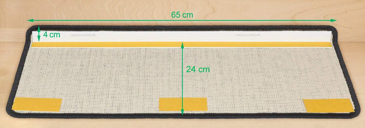 Metzker Stufenmatten Ariston kombinierbar mit Teppich Läufer Dunkelgrau Rechteckig 15er Set Treppens