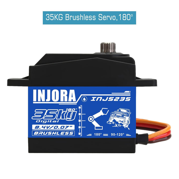 INJORA RC Servo Motor 35KG Wasserdicht Brushless Servo Grosses Drehmoment Digital Servo Hoch Stromsp