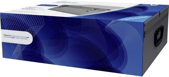 MediaRange Archivierungskoffer für 500 Discs, Aluminium-Optik, mit Einhängetaschen, silber