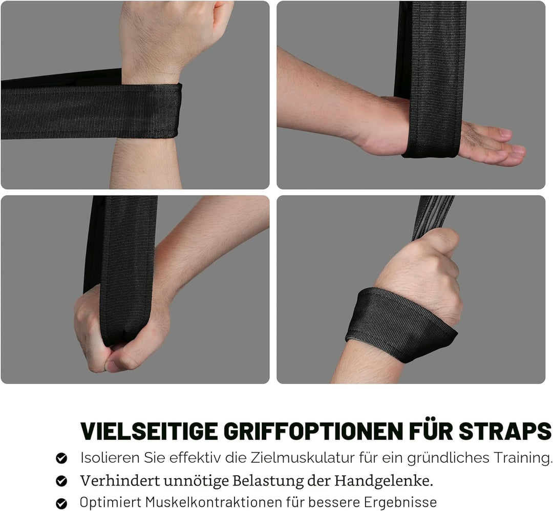 Vulken Trizepsseil Kabelbefestigung Zwei Grössen in einem, extra langes Seil zum Herunterziehen. Tri