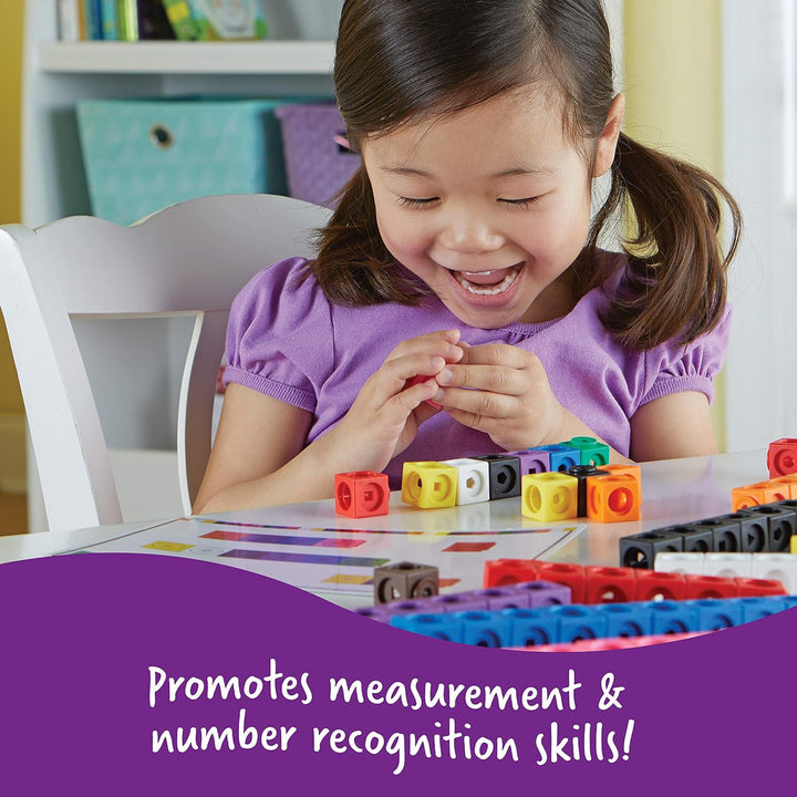 Learning Resources Early Math Mathlink Cube Activity Set, Assorted Colors, 115Piece, Ages 4+