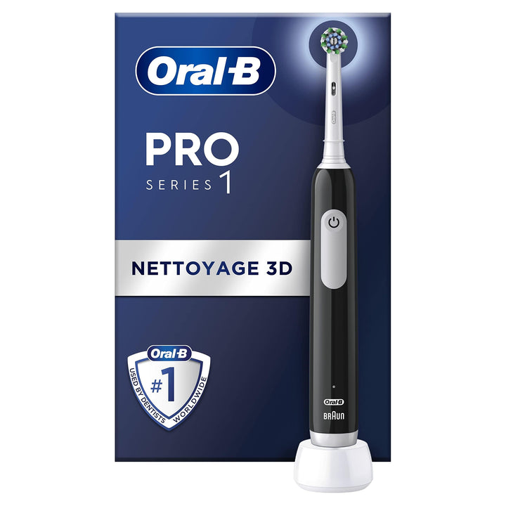 Oral-B Pro Series 1 Elektrische Zahnbürste, 1 Bürste, entworfen von Braun Schwarz 1 stück (1er Pack)
