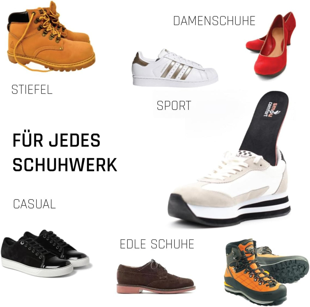 SMOU COMFORT Schuh einlegesohlen gel | Anti schweiss |Schuheinlagen mit memory foam | Ideal wie einl