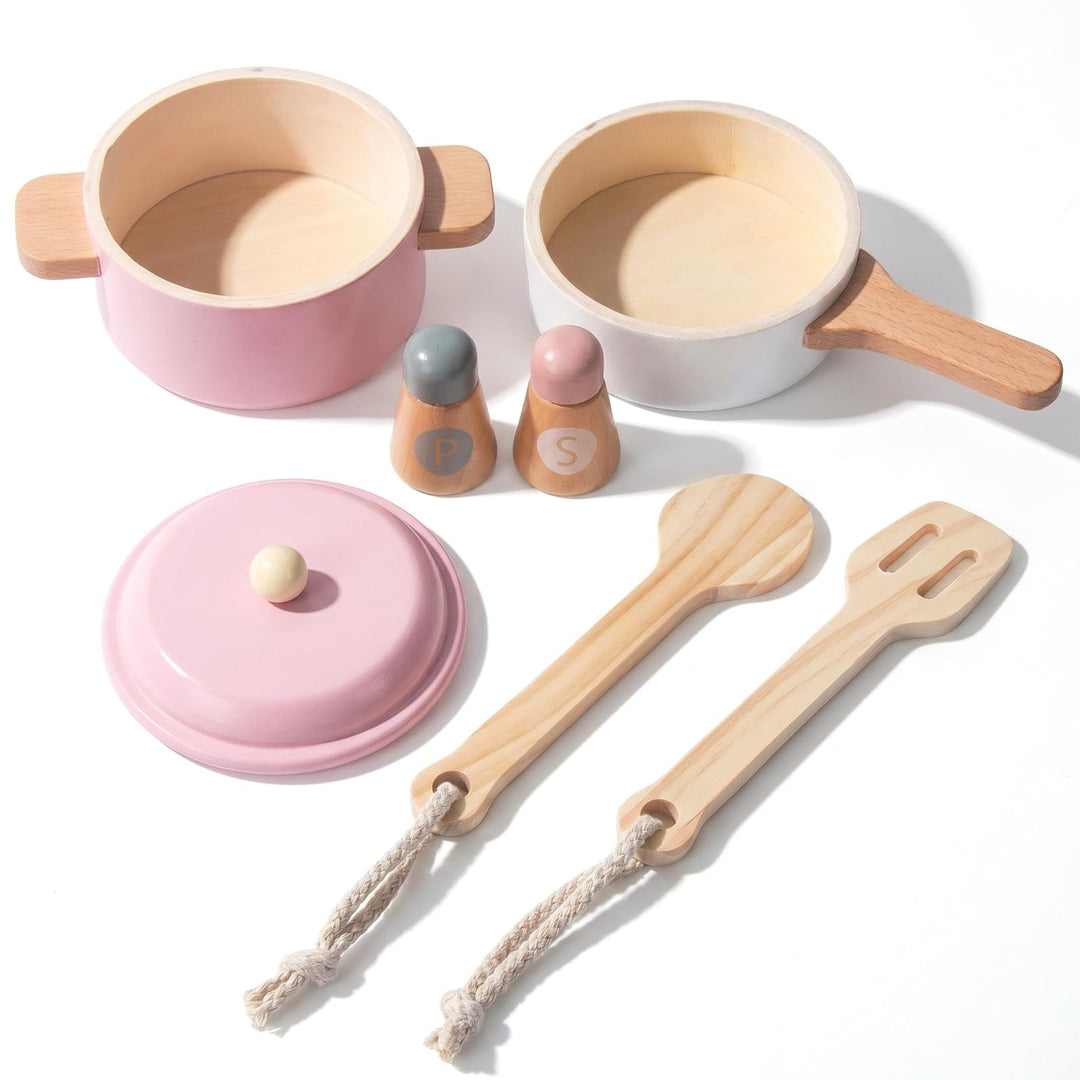 Kinderküche Zubehör, Realistisches Design, Sicher und Zuverlässig, Spielzeug Küchenzubehör, Topfset