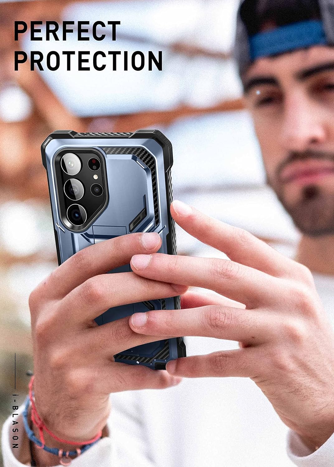 i-Blason Armorbox Series Hülle für Samsung Galaxy S23 Ultra 5G Bumper Case mit 2 Vorderseite (ohne D