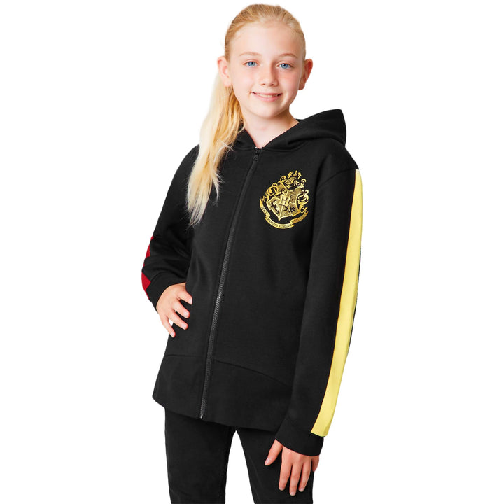 Harry Potter Mädchen Kapuzenpullover, Weicher und Bequemer Hogwarts Zip-Hoodie - Geschenke für Mädch