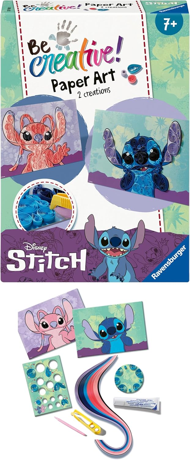 Ravensburger BeCreative Paper Art Quilling Stitch - Bastelset für Kinder ab 6 Jahren, Papierstreifen