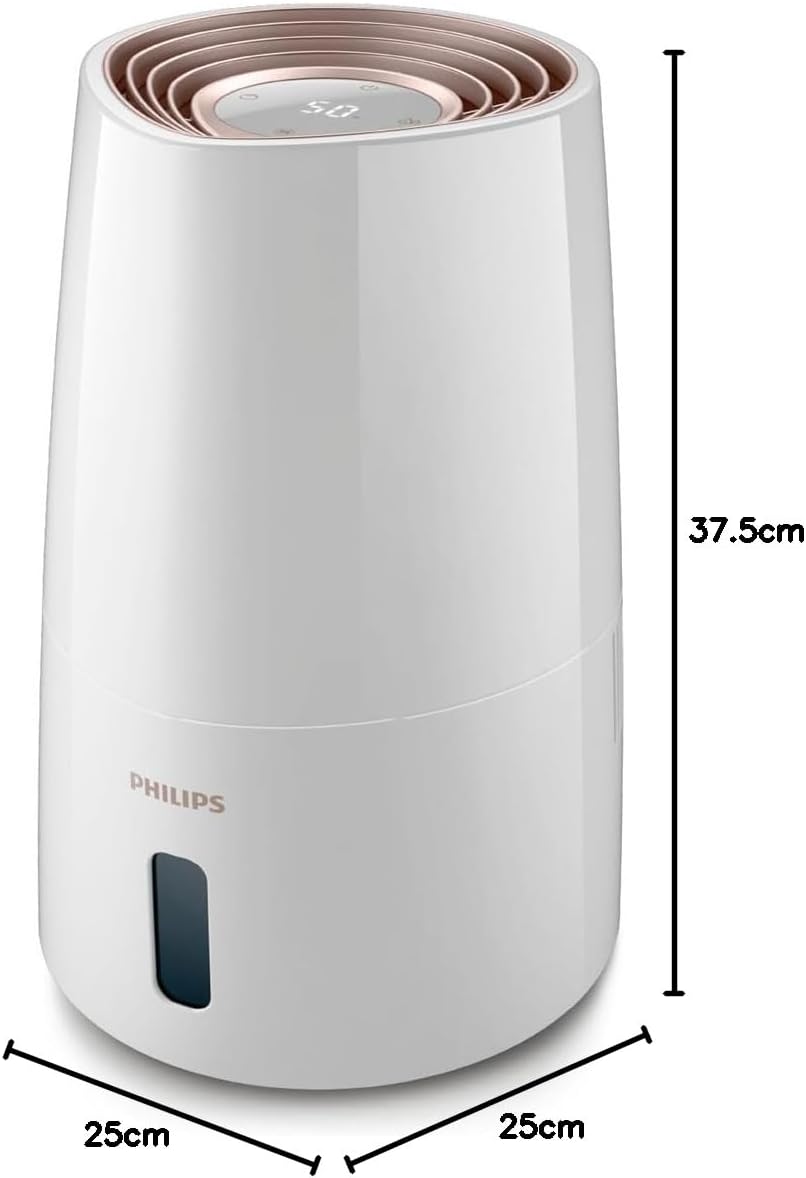 Philips Series 3000 Luftbefeuchter – für Räume bis 45 m², NanoCloud-Technologie, 3 Geschwindigkeitss