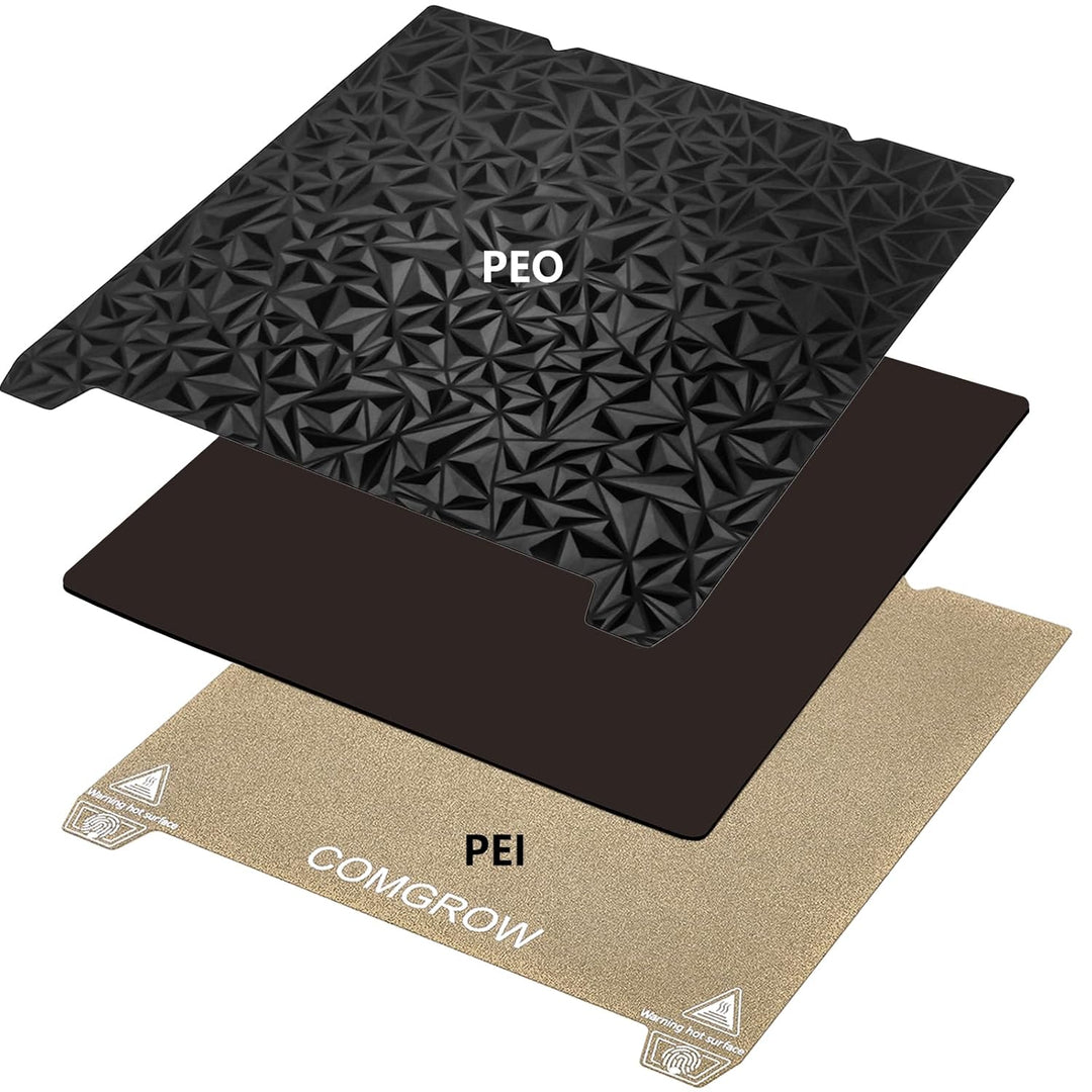 Ender 3 V3 SE Doppelseitiges PEO/PEI Blatt, glattes PEO und strukturiertes PEI magnetisches beheizte