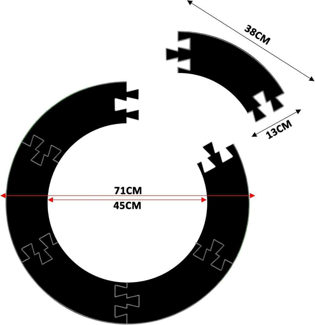 Dartscheibe Schutzring Innerer Kreis 45cm Aussenring 71cm, Leichtes Eva Dartscheiben Surround, Surro