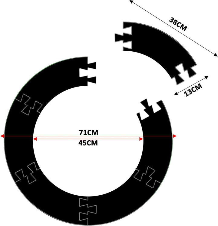 Dartscheibe Schutzring Innerer Kreis 45cm Aussenring 71cm, Leichtes Eva Dartscheiben Surround, Surro