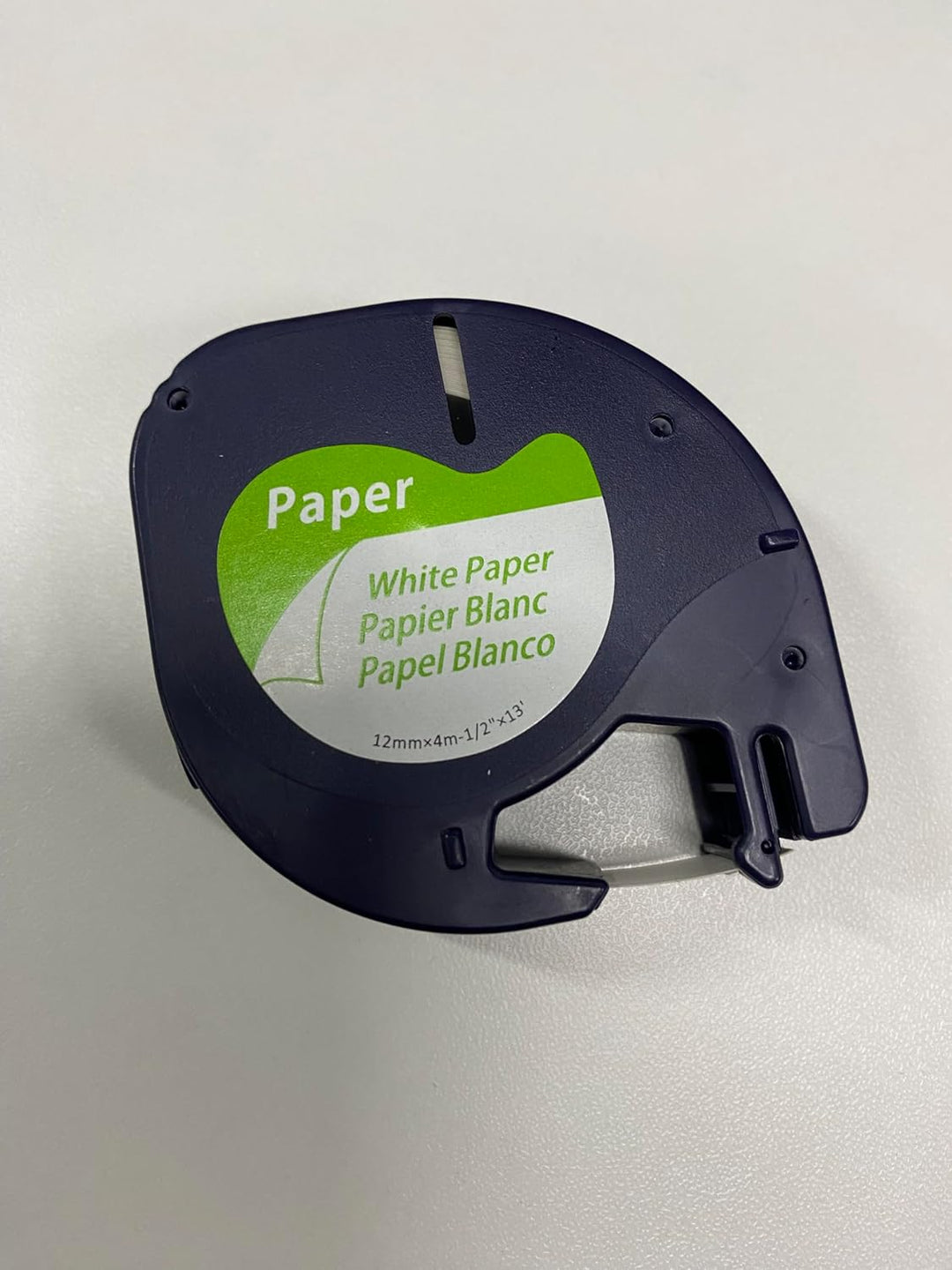 Aken Etikettenband Kompatibel mit Dymo Letratag Papier Etikettenband 91220 Schwarz auf Weiss Paper W