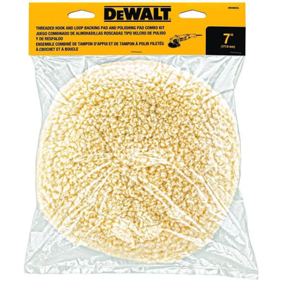 DEWALT Woll-Polierpad und Stützpad, 17,8 cm (DW4985CL), 1