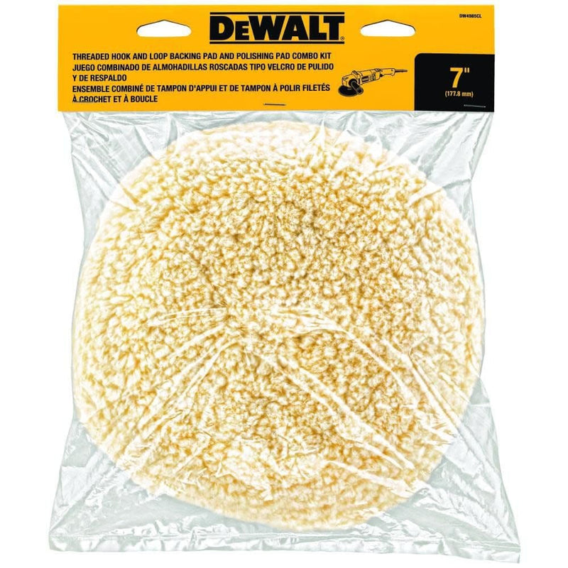 DEWALT Woll-Polierpad und Stützpad, 17,8 cm (DW4985CL), 1