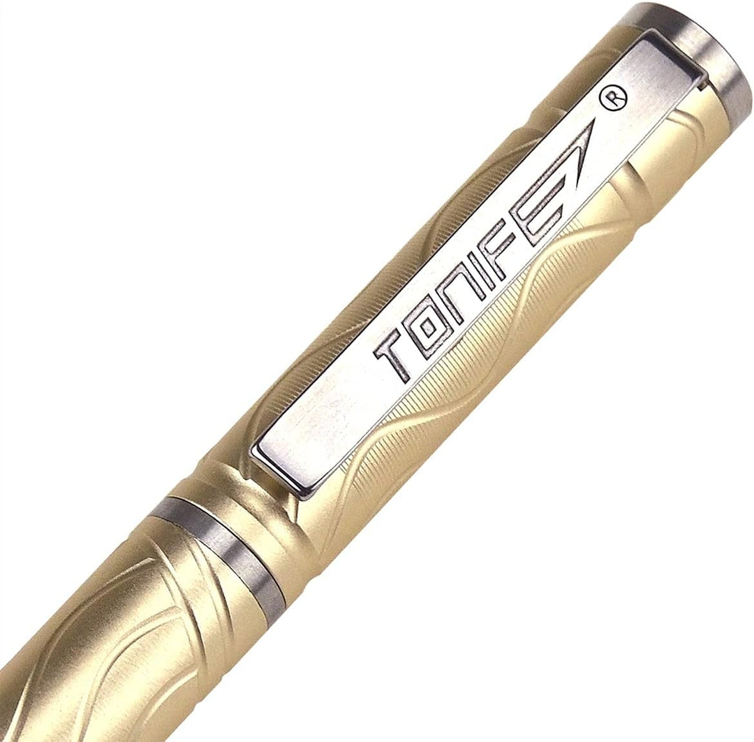 TONIFE Selbstverteidigungsstift mit Notfall-Glasbrecher-Schreibwerkzeug Self Defense Pen (Gold), Gol