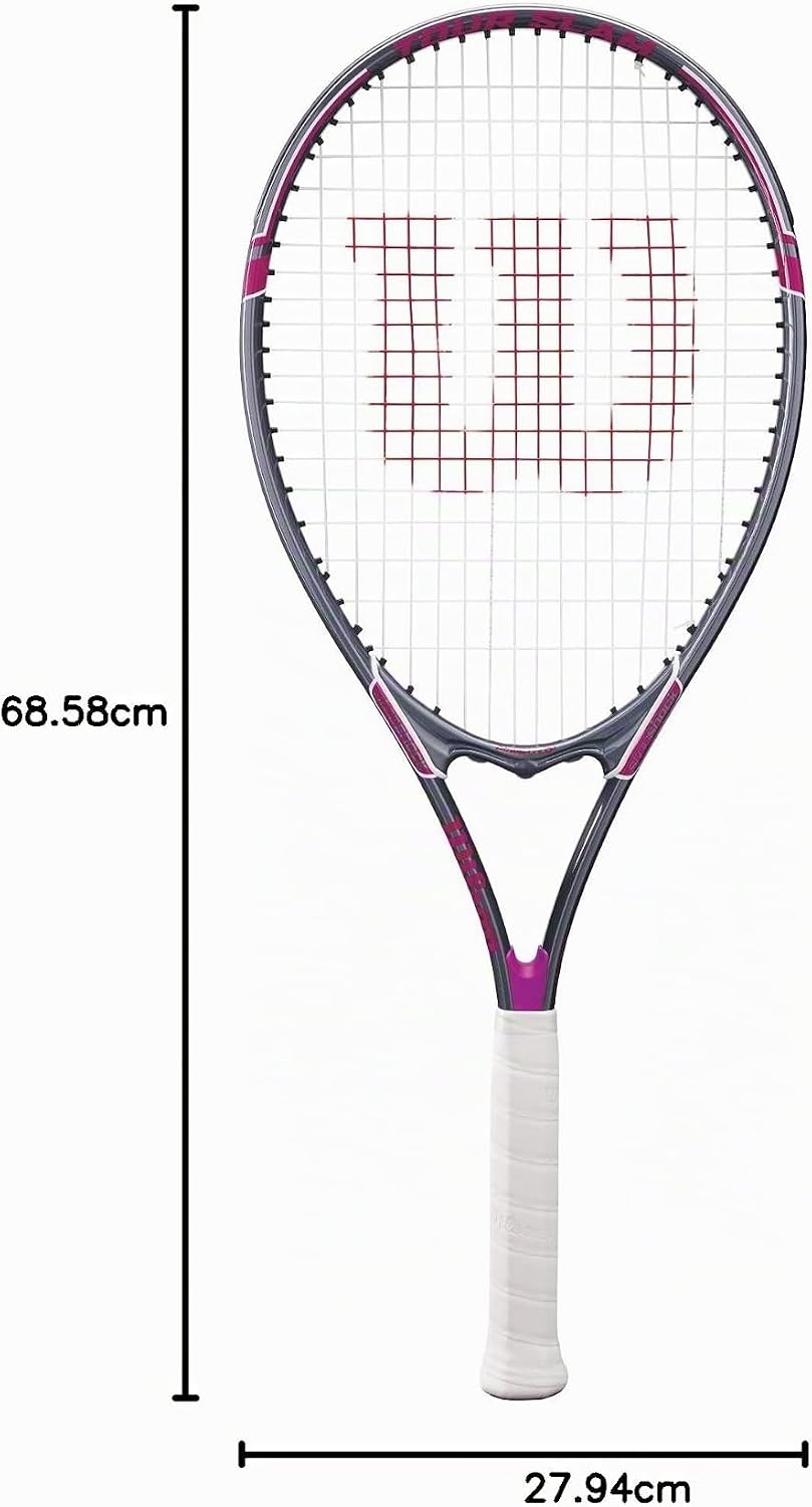 WILSON Tour Slam Tennisschläger für Erwachsene Grip Size 2 - 4 1/4" pink / grau, Grip Size 2 - 4 1/4