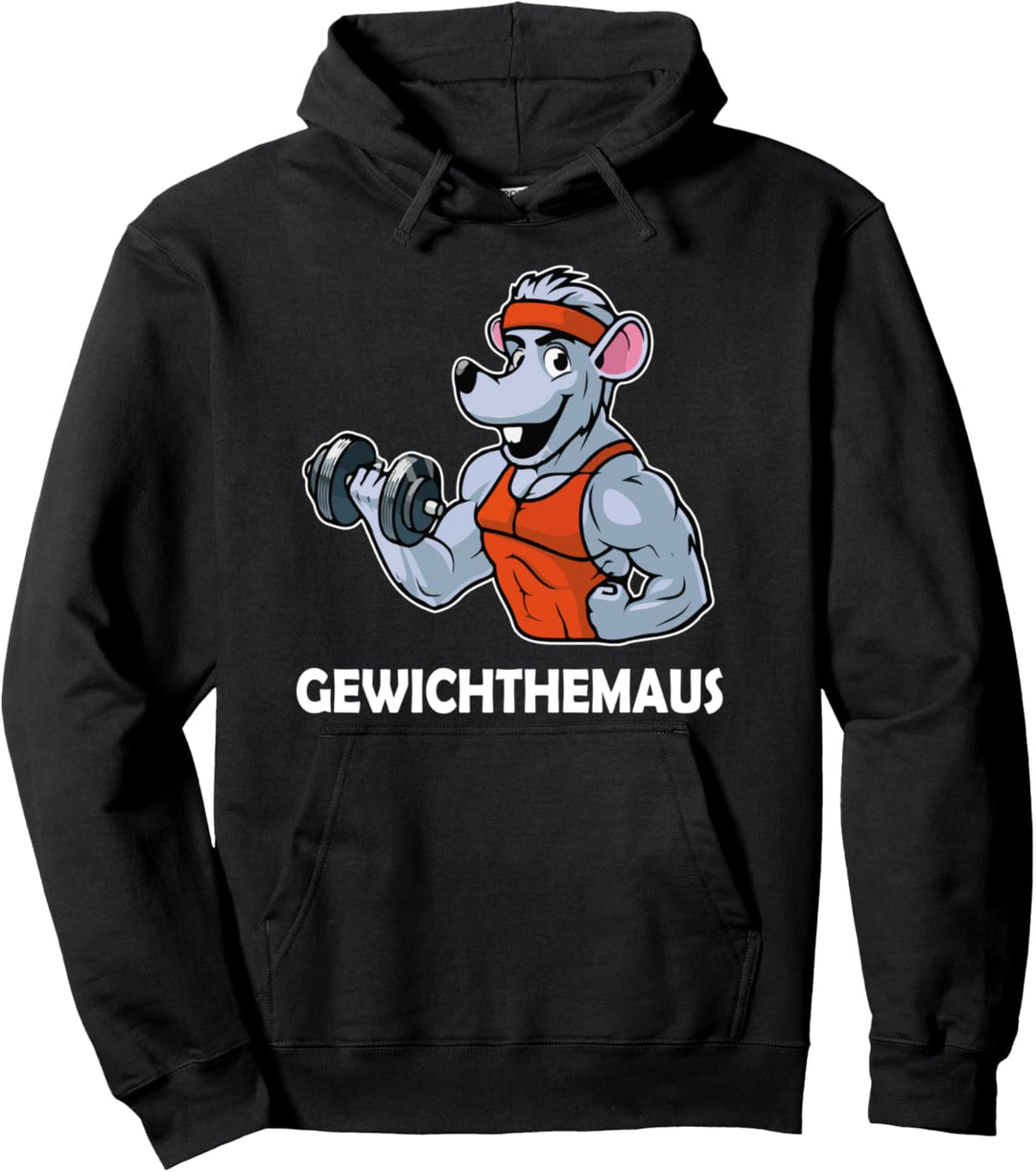 Gewichtemaus Squat Funny Bodybuilder Lustig Bodybuilding Pullover Hoodie