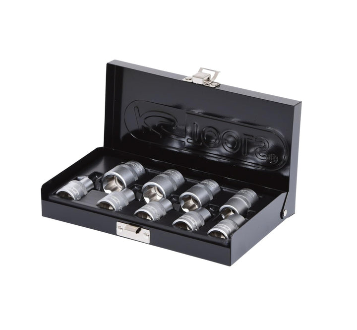 KS Tools 911.4410 1/2" TX-E-Stecknuss-Satz, 9-tlg., E10-E24